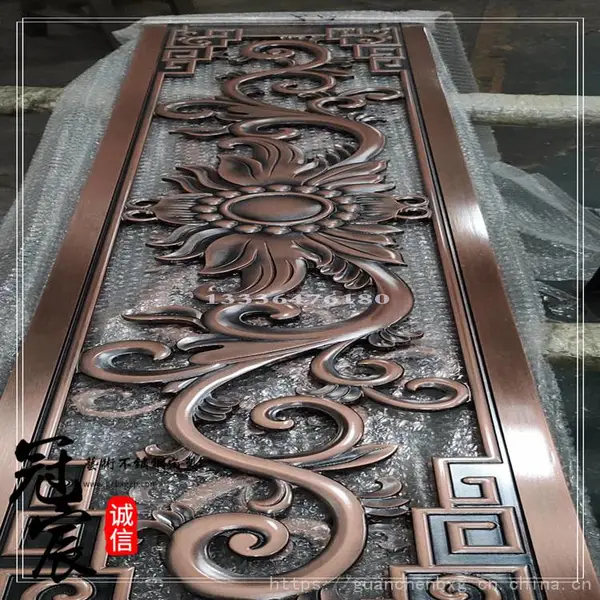 大堂凹凸紫铜浮雕壁画 酒店立体锻打铜壁画背景墙 工厂十年经验