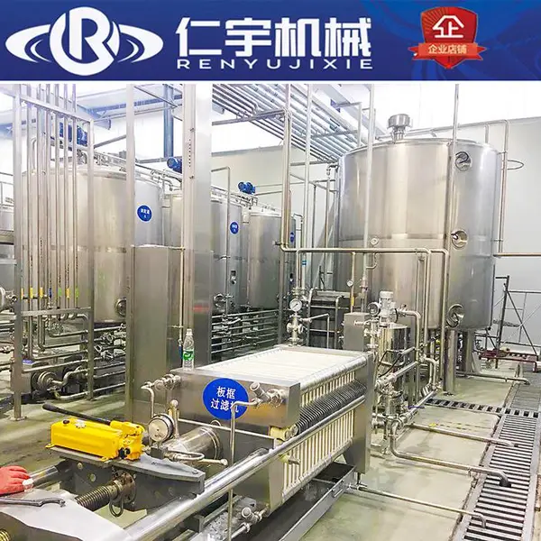 整套饮料机械设备 复合果汁饮料生产线 果汁饮料前处理设备灌装机