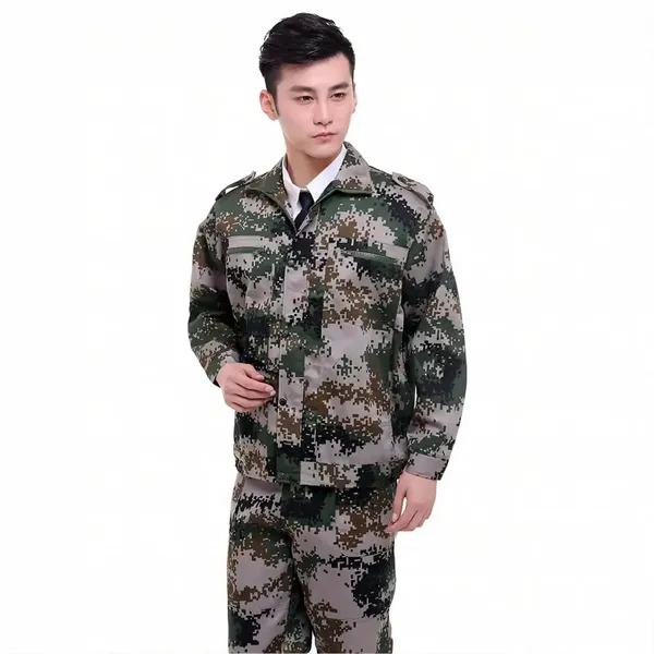 贵 阳团建军训服装现货定做服装厂安 顺战地绿色全棉T恤套装