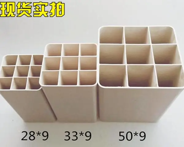 河北卖九孔pvc-u塑料格栅管 svsy33*9格栅方孔穿线管 排管搭配管枕支架