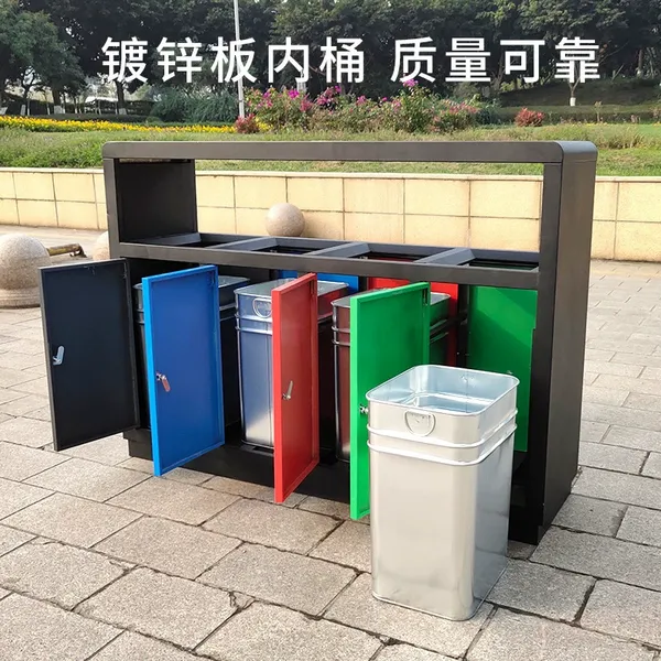 户外垃圾桶不锈钢商用大号室外分类果皮箱公园景区街道环卫垃圾箱