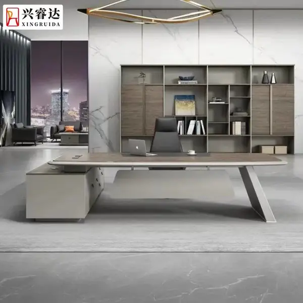 兴睿达 总裁大班台经理桌简约现代办公家具1800*1600*750mm