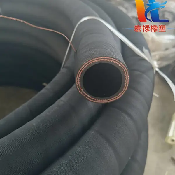 宏禄 夹布输油胶管 黑色抗静电阻燃橡胶管 低压输水胶管 管体柔软耐油