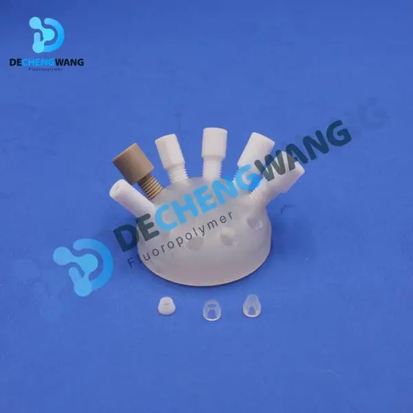 德氟 水质分析 PTFE制品 四氟多通道切换阀 管路连接件 压环 压塞 倒锥接头