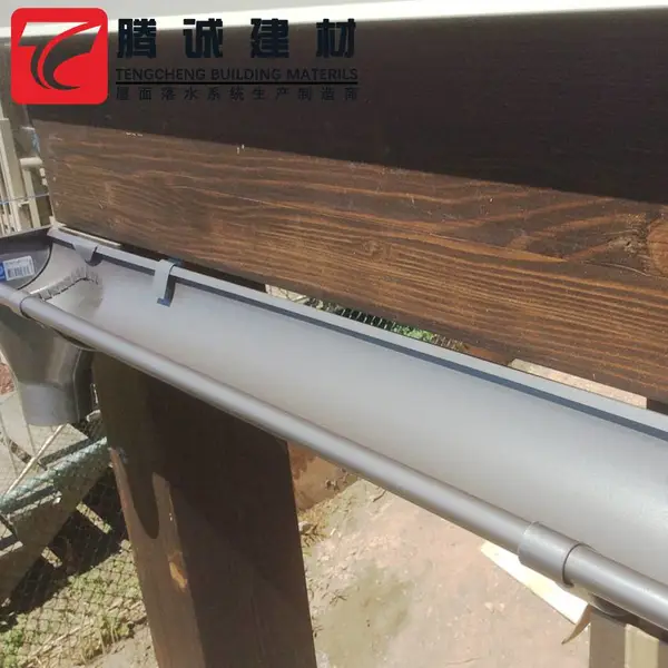 别墅彩铝天沟_U型檐沟_3003防锈铝_广东罗定旧房改造项目