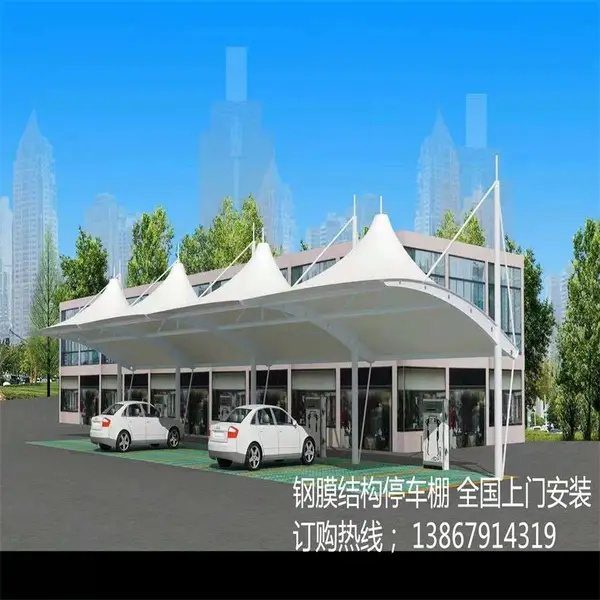 黄石PVDF建筑膜布 家用小轿车停车棚发货及时