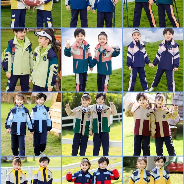 小学生校服冲锋衣三件套儿童运动春秋冬装班服幼儿园园服男童套装冲锋衣幼儿园园服春秋装小学生校服运动会班