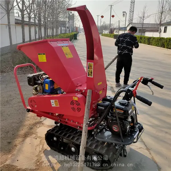 移动式碎枝机 桃树园修剪树枝粉碎机 汽油移动式碎叶机