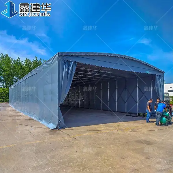 供应大型仓库工地帐篷伸缩活动遮阳遮雨蓬 布夜市烧烤大排档雨棚图