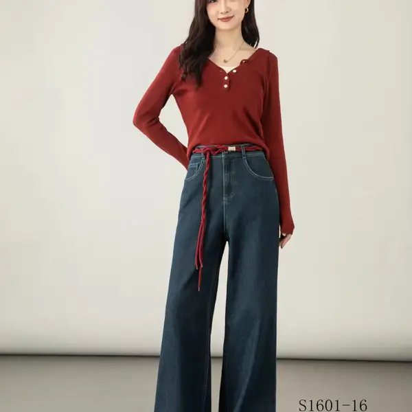 份货莎飞秋冬修身显瘦宽松牛仔裤走份批发货源一手供应