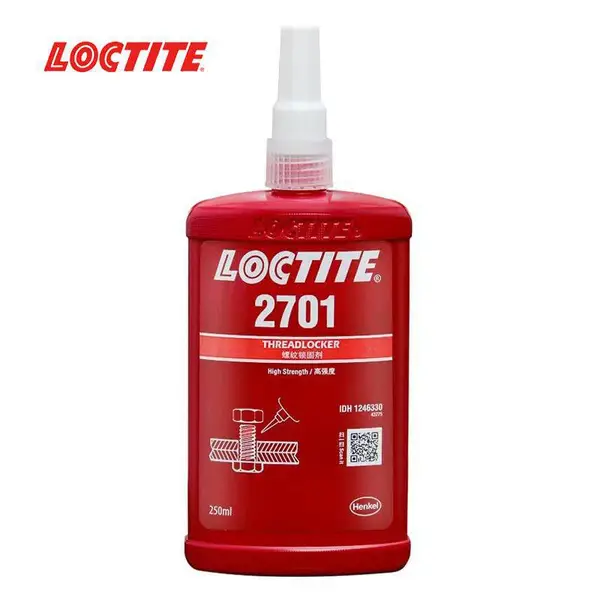 汉高乐泰LOCTITE2701螺纹锁固胶防松动耐振动避免渗漏胶水 耐油溶剂 250ML