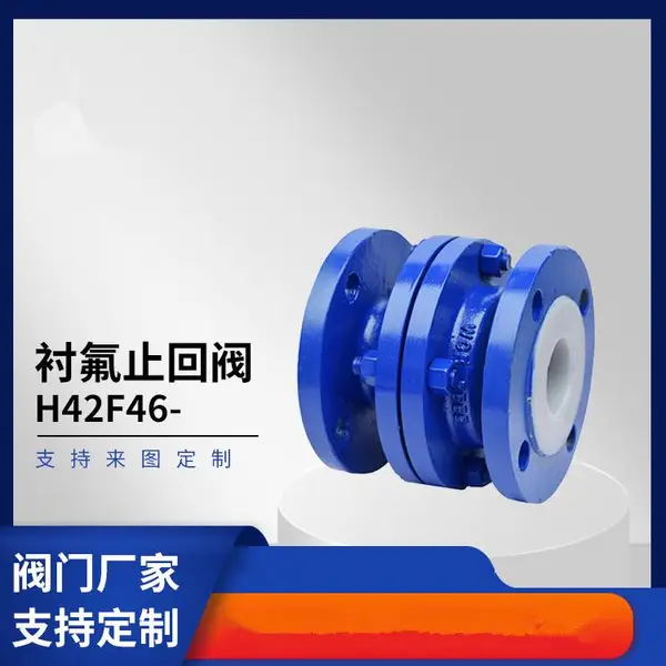 立式衬氟止回阀 H42F46-10C DN200 WCB铸钢材质密封性能好