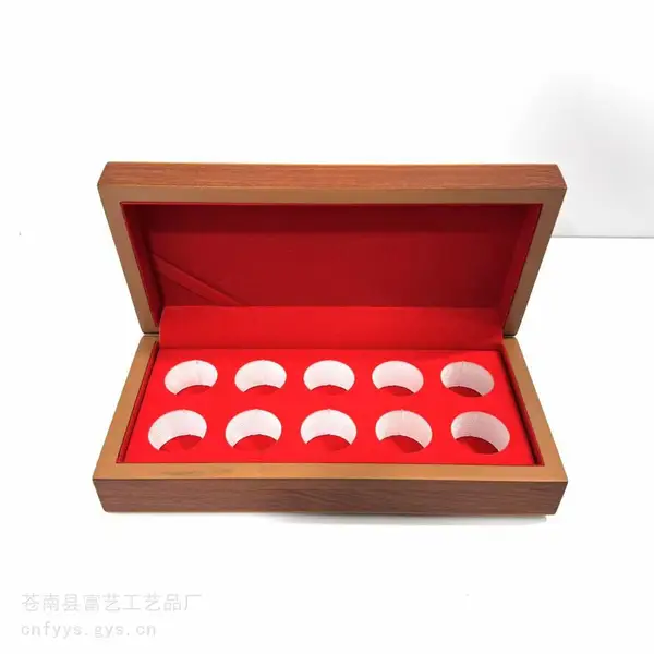 木盒子制作厂家 藏红花木盒包装 首饰化妆品木盒 藏红花木盒富艺木盒厂