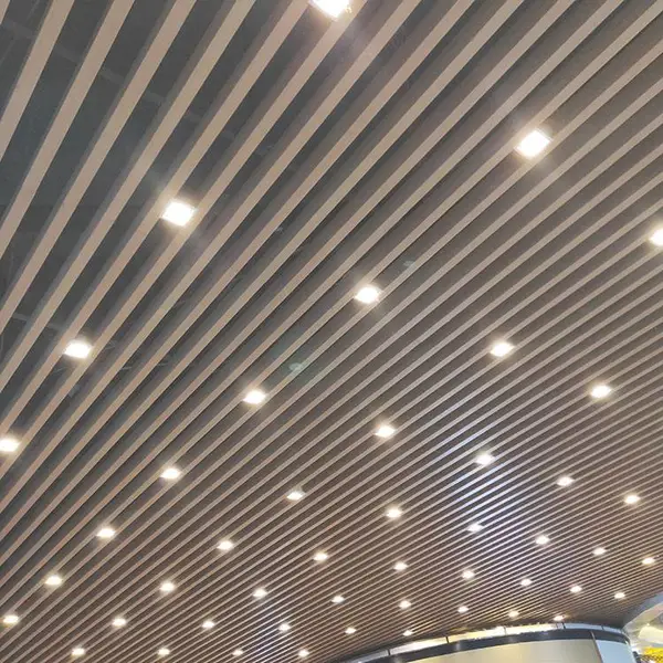 50X100木纹铝方通吊顶U型铝方通