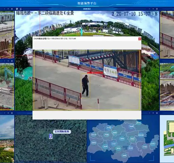 中伟视界安全帽工作服人脸识别考勤实名制烟火检测人员聚集跌倒等算法在智慧工地中的应用