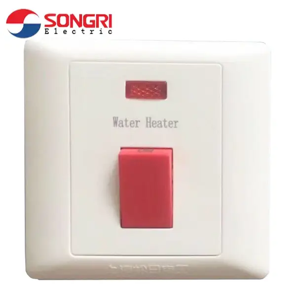 上海松日SONGRI热水器开关86型双刀双断漏电保护开关
