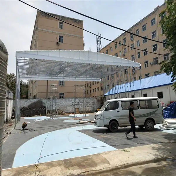 建筑遮雨棚 膜结构体育场看台雨棚 效果图 文县