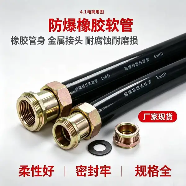 防爆挠性管定制 现场布线 碳钢接头可选 专业供应商