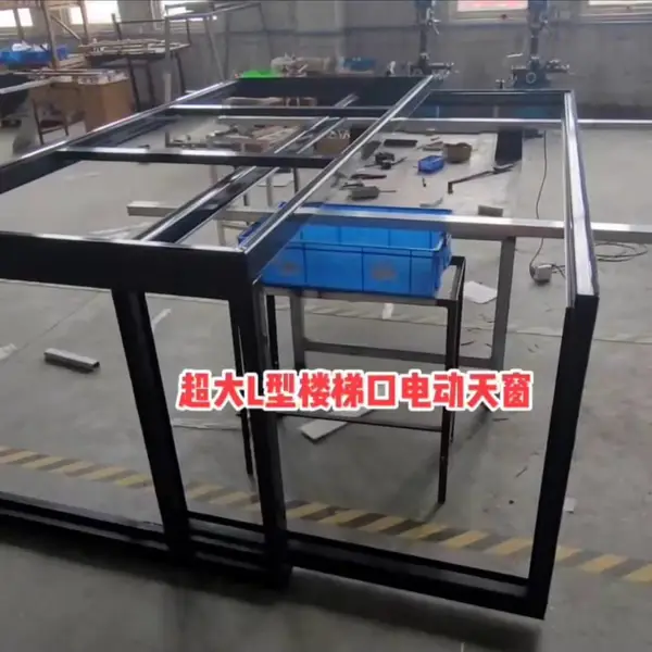 楼梯口L型电动移窗 大型电动平移窗 L型楼梯口电动平移窗
