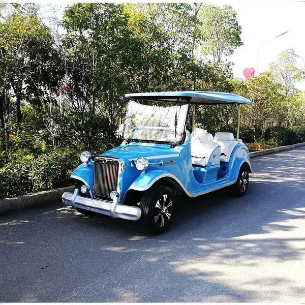 湖南电动老爷车 图片地产楼盘电瓶看房车 景区内旅游观光车