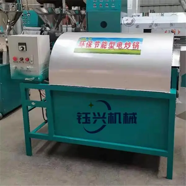 电加热滚筒炒锅 茶籽滚筒炒锅 大型茶籽炒货机
