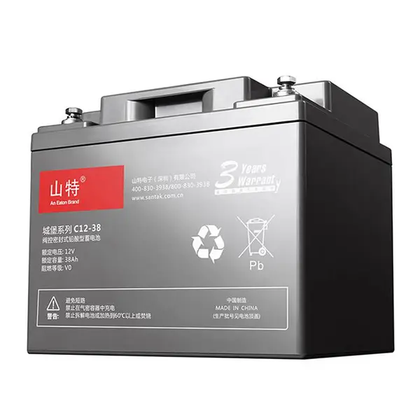 深圳山特原装12V-38AH UPS不间断电源专用蓄电池12V铅酸蓄电池