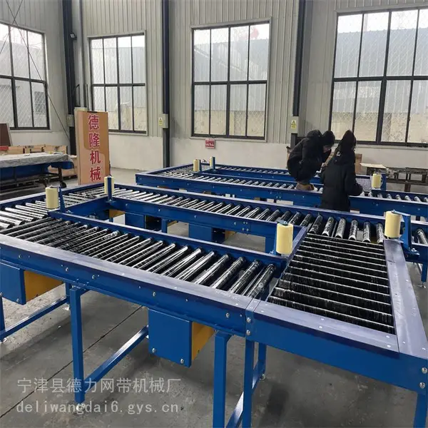 顶升移载滚筒线90度吨包转弯输送线工业化工输送流水线自动化设备