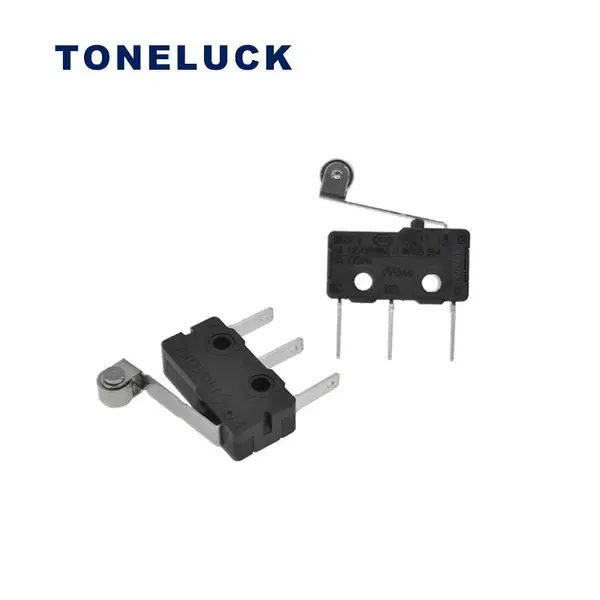 TONELUCK燃气灶点火微动开关 滚珠摆杆手柄 家用电器三脚微动开关