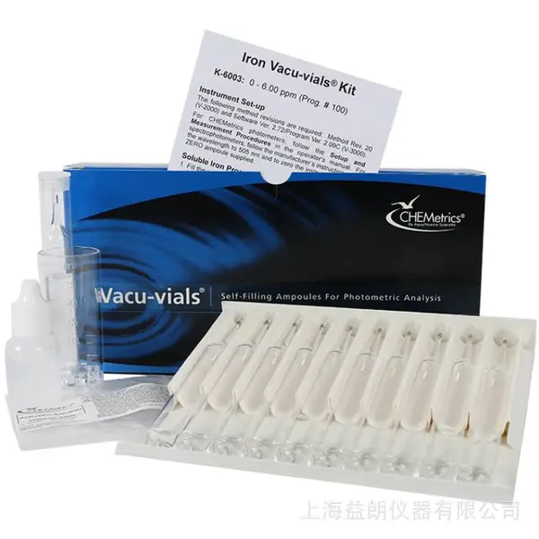 CHEMetrics K-6003 ��(��/�ܽ�)���������Լ��� Iron Vacu-vials Kit