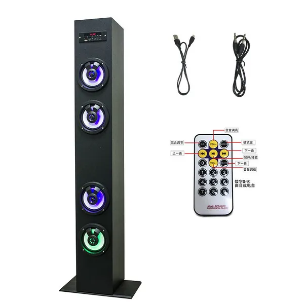 热销 MUISCCROWN Tower speaker 超大功率 落地式 插卡蓝牙音箱 CE FCC