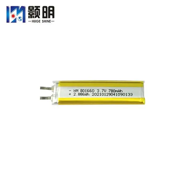 801660锂聚合物电池 780mAh 人体感应灯 橱柜灯 展柜灯 小夜灯 长条形充电电池