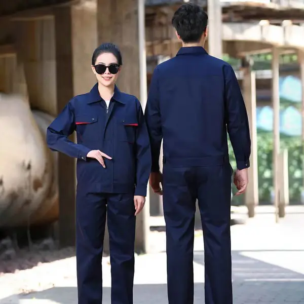 春秋长袖工作服套装定制 车间物流电子厂劳保服
