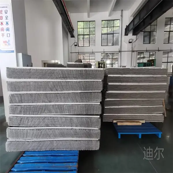 钢铁厂烧结机尾气氨法脱硫项目用金属丝网除沫器 316L丝网除雾器 直径16米丝网高150MM