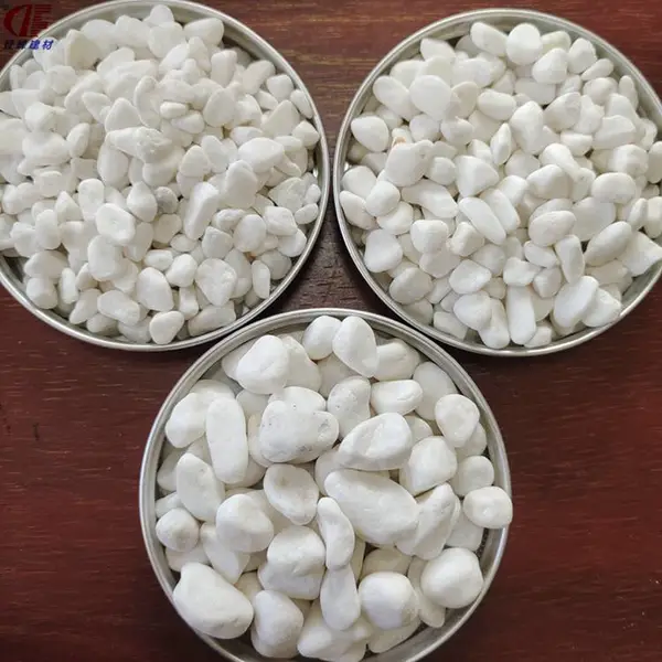 大量 白色碎石 室内装饰白色卵石 盆栽铺面白石子 水磨石骨料