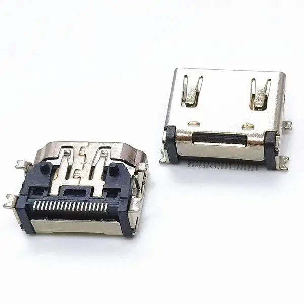 HDMI ����ȫ��ʽĸ�� 19PIN A�� 90�� �Ľ����� ����SMT ����