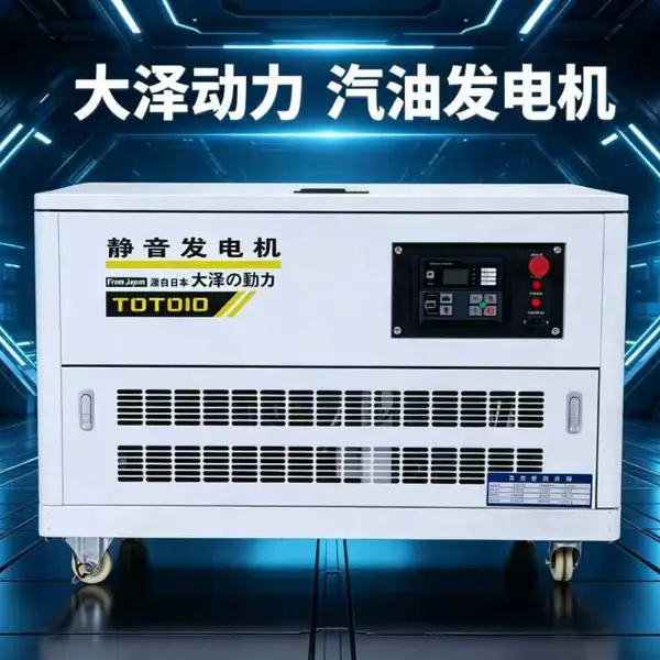 户外施工隧道供电12KW静音汽油发电机发电稳定