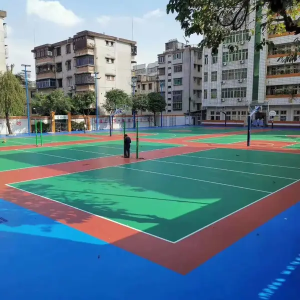 梧州蝶山运动场橡胶跑道 运动地坪材料 水性丙稀酸防水耐滑
