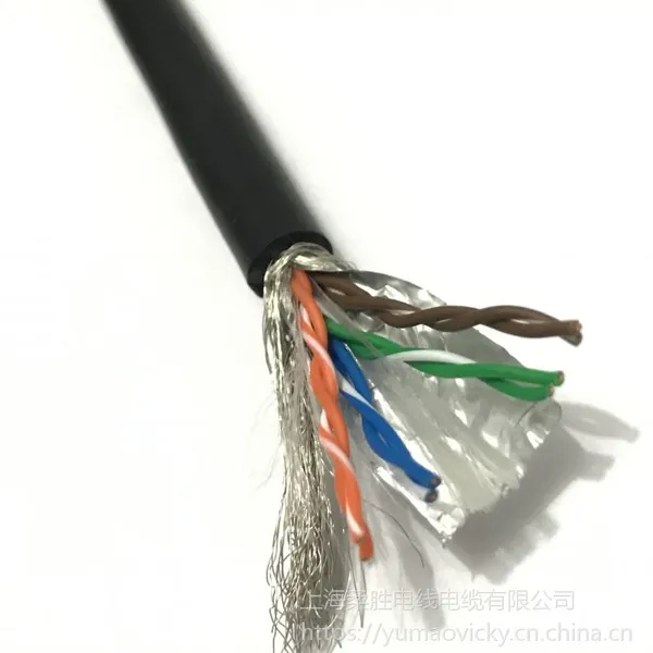用在履带的网线RSTRVV-STP4x2x24AWG 柔性网线带电源