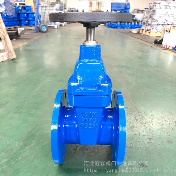 GL河北厂家直供国标阀门 DN100软密封闸阀 球墨铸铁Z45X暗杆闸阀冠霖阀门杨俊