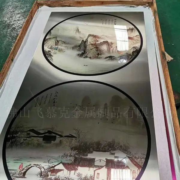 佛山不锈钢烤漆厂家 不锈钢字画定制 烤漆不锈钢板