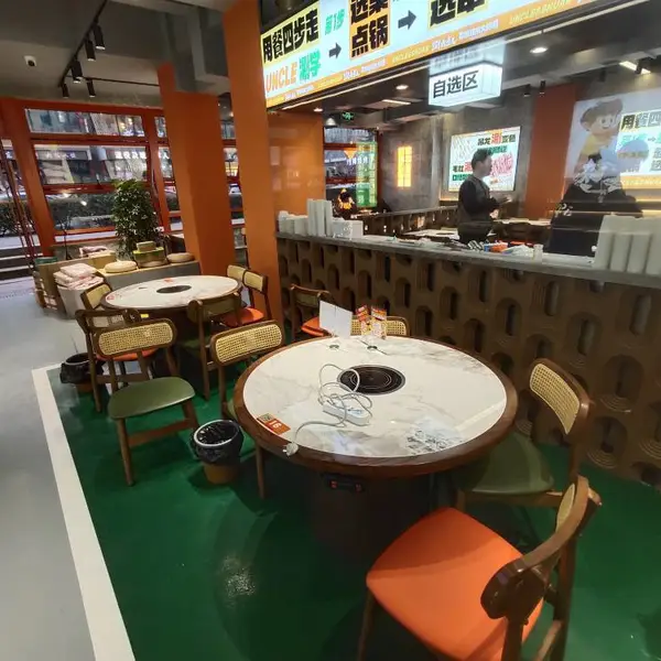 轻奢电动餐桌酒店大圆桌饭店实木桌椅会所岩板隐形火锅桌批发