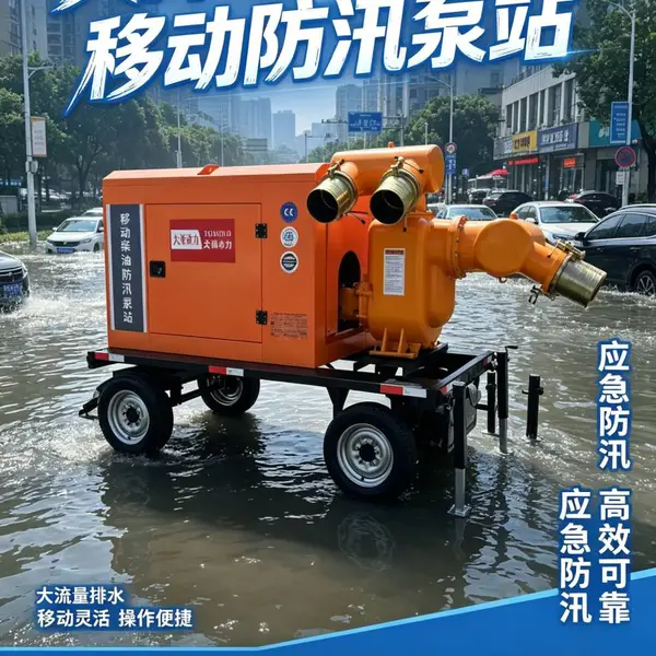 城市生态水系循环自吸排涝泵1000立方重点涝区应急抽排装备