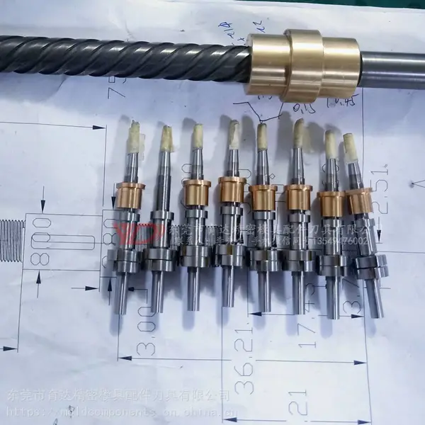 精密模具配件订制 非标机械零件来复杆 来复线 伸缩柯 数控车加工研磨齿轮牙轴牙芯抽抽芯镀钛铜套五金磨牙套件