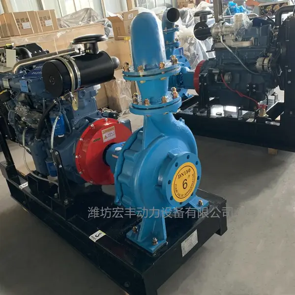 潍坊柴油清水泵机组流量400 进出口150潍坊柴油机型号R4105ZP淘金水泵