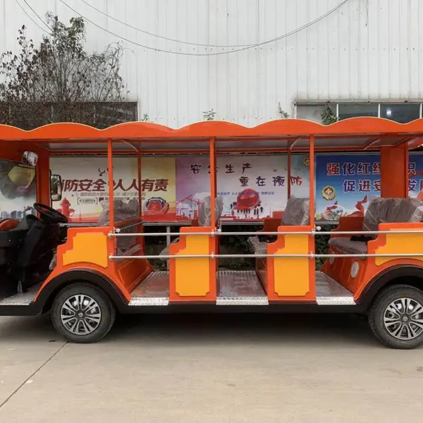 武汉看樱花游览车 14座景区叮当车 游览观光车、电瓶接送叮当车