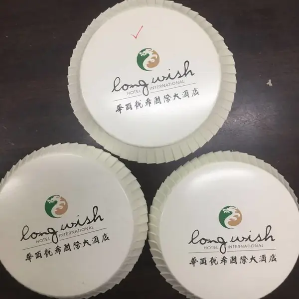 宾馆酒店一次性吸水杯垫杯盖 花边杯垫杯盖 定制logo 批发