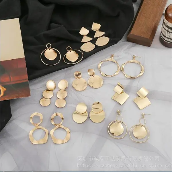 定制款耳饰,新款简约饰品,时尚金属耳环