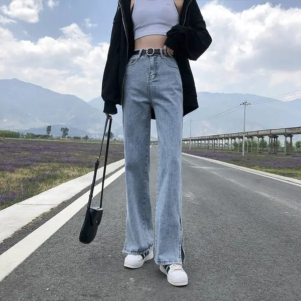 品牌女装尾货小脚弹力牛仔裤批发品牌折扣女装一手货源批发
