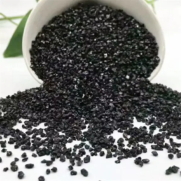 印东彩厂直供黑色石英砂亮黑砂 地坪石英砂透水砖专用砂