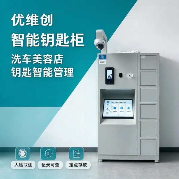 优维创人脸识别汽修车间智能钥匙柜工位工具间钥匙管理rfid自动记录